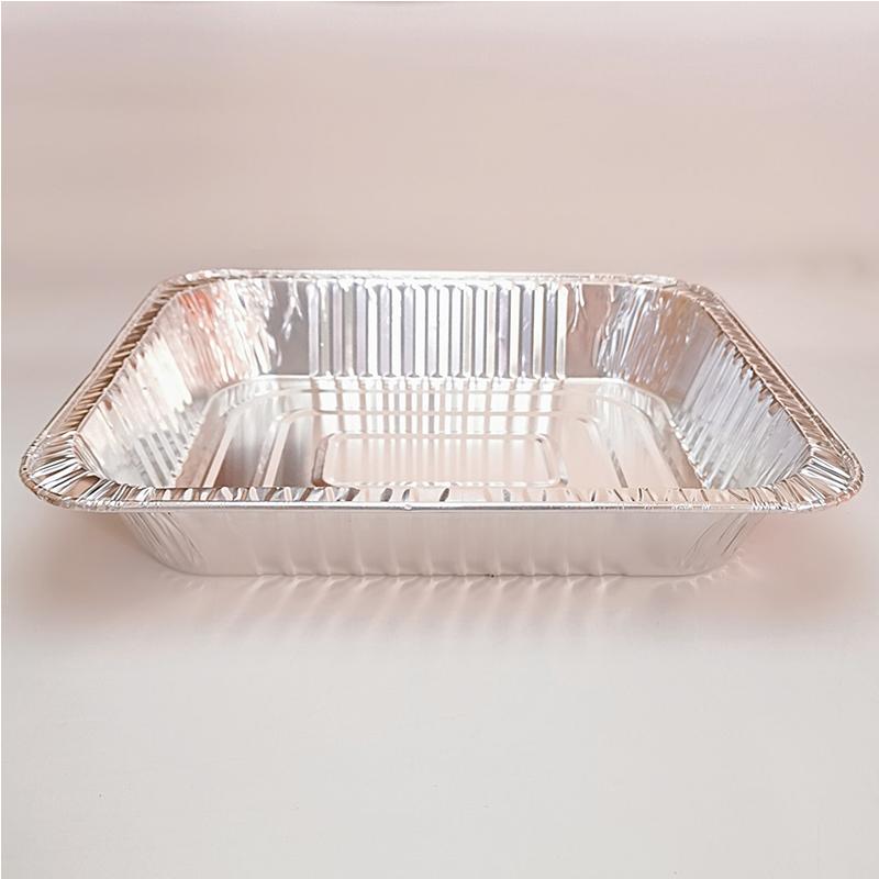 Rectangular large roast chicken dish with cover thickened and enlarged aluminum foil container tableware