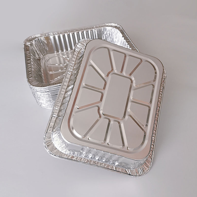 Jumbo Rectangular Foil Roasting Tray Foil Containers with Lids