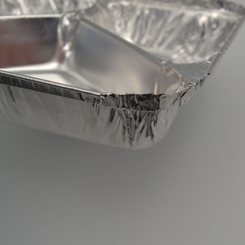 3 Compartment Rectangular Disposable Aluminum Foil Pan