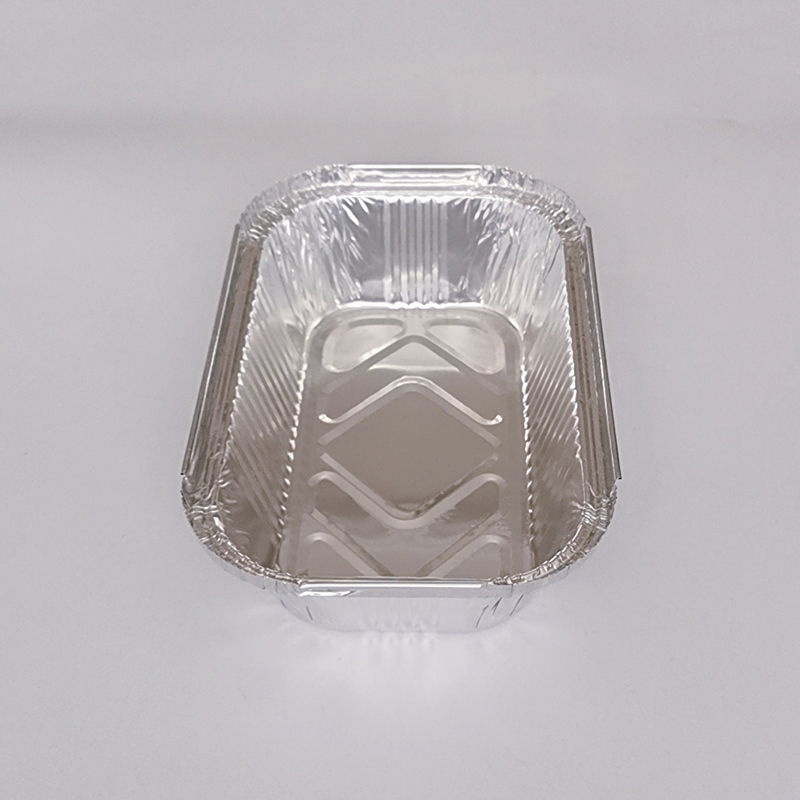 650ml Disposable Rectangle Deep Aluminum Foil Tray