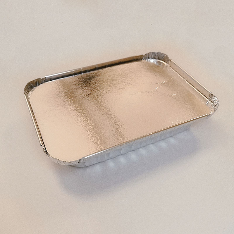 670ml Small Rectangular Aluminum Foil Container with Lid
