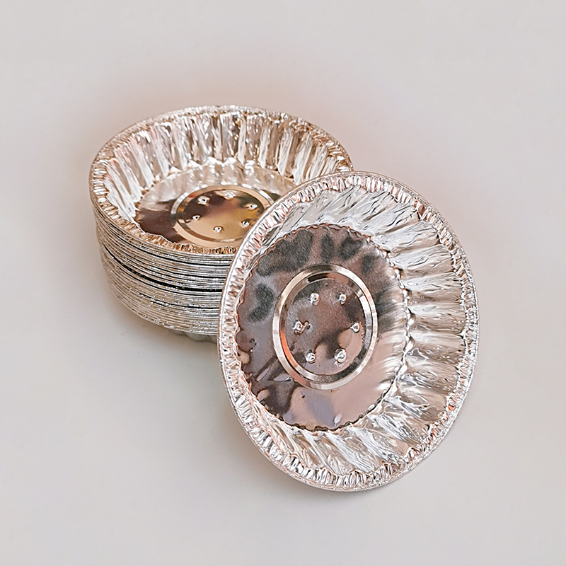 4 Inch Aluminium Foil Seafood Snail Dish with Hole
