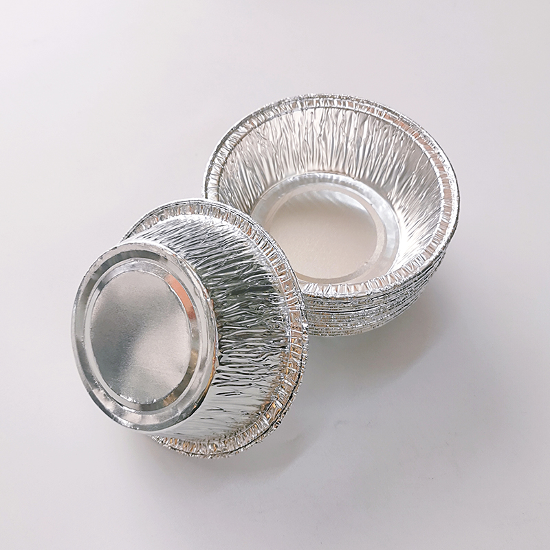 4.3-inch (180ml) small round egg tart cup disposable baking products home-made cake tray factory produced aluminum foil container
