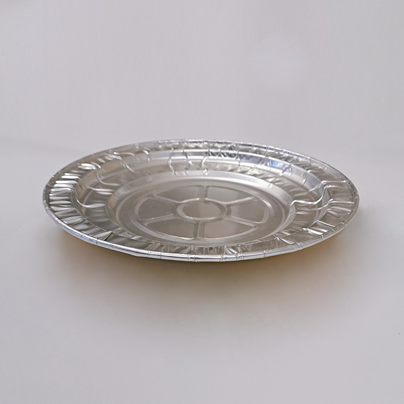 Medium Disposable Food Grade Round Aluminum Foil Barbecue Plate