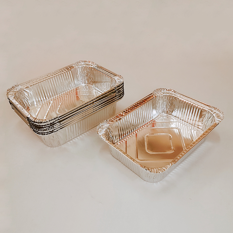 1850ml Square Deepening Tin Foil Food Grade Tableware with Lid
