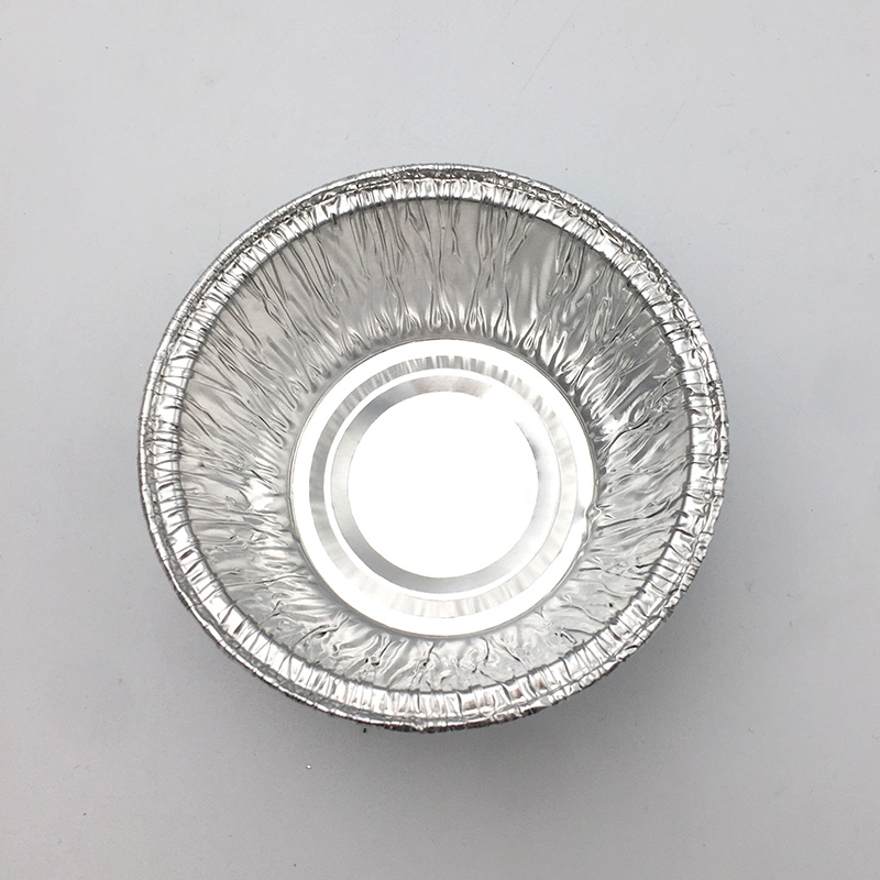 Mini round disposable aluminum foil container baking appliance Pudding Dish Egg tart holder Baking bowl