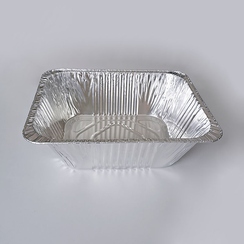 Multifunctional enlarged and deepened square metal soup basin BBQ baking aluminum foil container