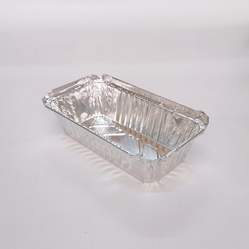 850ML Rectangular Aluminum Foil Tableware with Paper Lid