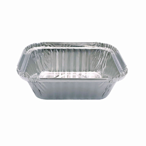 Small rectangular aluminum foil container