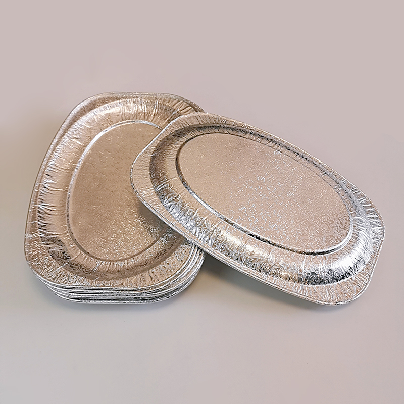 Oval Disposable Aluminum Pans Foil Embossing plate Tinfoil Fish Plate