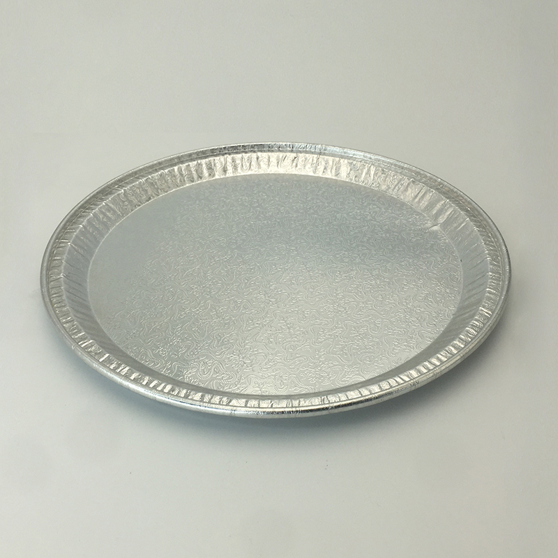 9 Inch Round Embossed Aluminum Foil Plate Catering Pan