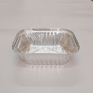 Small Rectangle Aluminum Foil Tableware with Lid